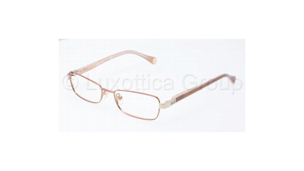 D&G DD5096 Eyeglass Frames 1069-4916 - Brown/Pale Gold