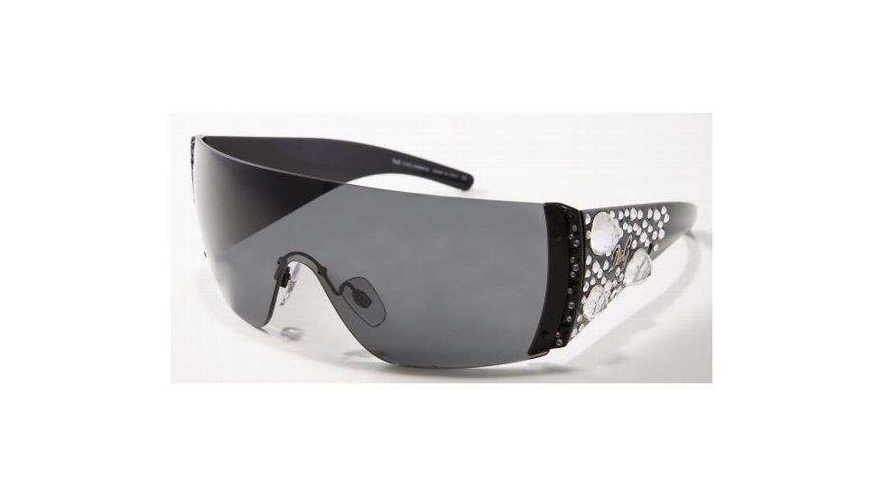 D&amp;G DD8025B-656-6I-0135 Sunglasses Crystal Frame / Gray Gradient w/Silver Mirror Lenses