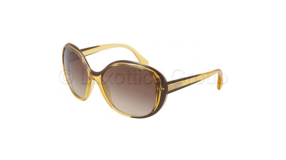 D&amp;G DD8090 Sunglasses 198513-6016 - Yellow Gold Frame, Brown Gradient Lenses