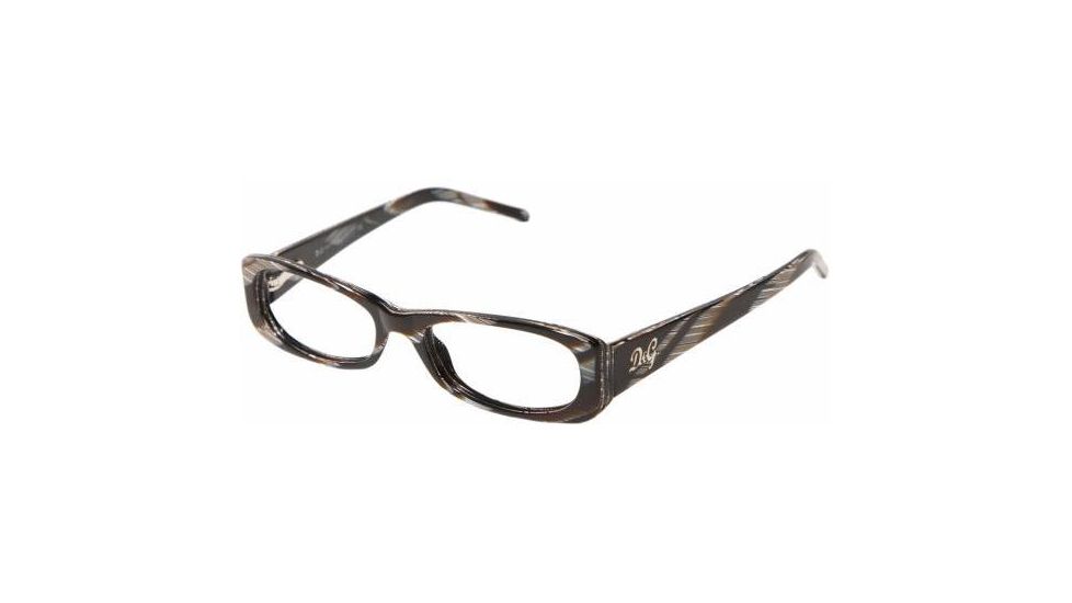 D&amp;G Eyeglasses DD1140-714-5117 with No-Line Progressive Rx Prescription Lenses - Glitter Black Frame w/ 51 mm Diameter Lenses 569 -4917 - Dark Horn 