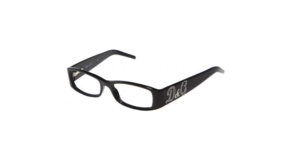 D&amp;G Eyeglasses DD1141B with No-Line Progressive Rx Prescription Lenses, Select Frame Color / Lens Diameter Glitter Black Frame / 50 mm Prescription Lenses