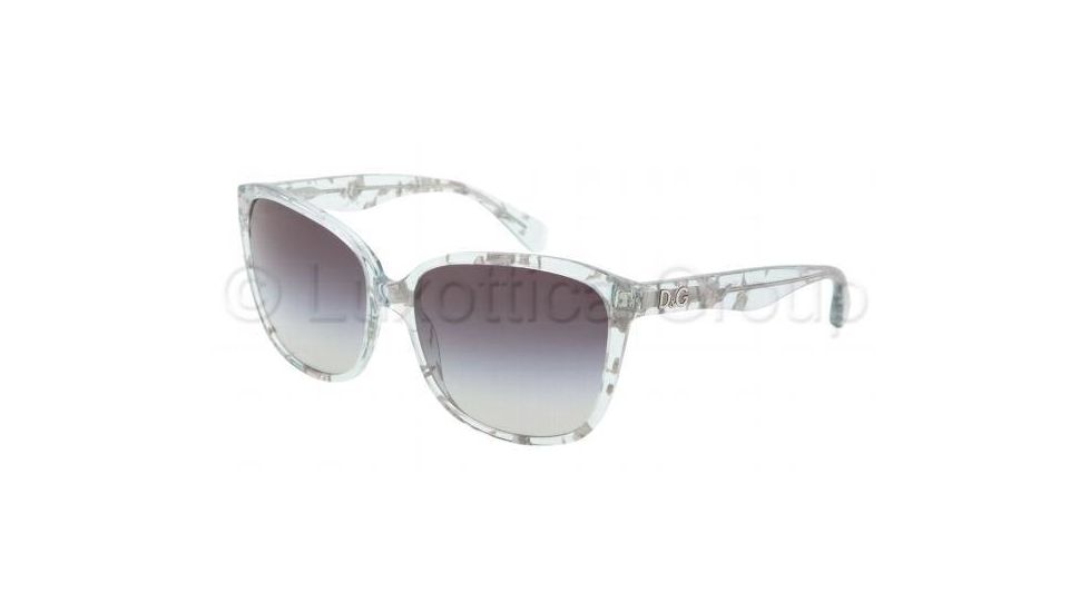 D&amp;G Glitter DD3090 Sunglasses 25798G-5917 - Glitter Azure Frame, Gray Gradient Lenses