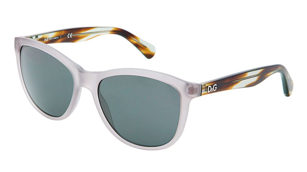 D&amp;G PLAYFUL CHIC DD3091 Sunglasses 259887-5517 - Matte Gray Transparent Frame, Gray Lenses