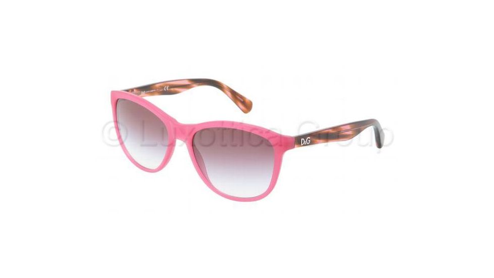 D&amp;G PLAYFUL CHIC DD3091 Sunglasses 25998H-5517 - Matte Pink Frame, Violet Gradient Lenses