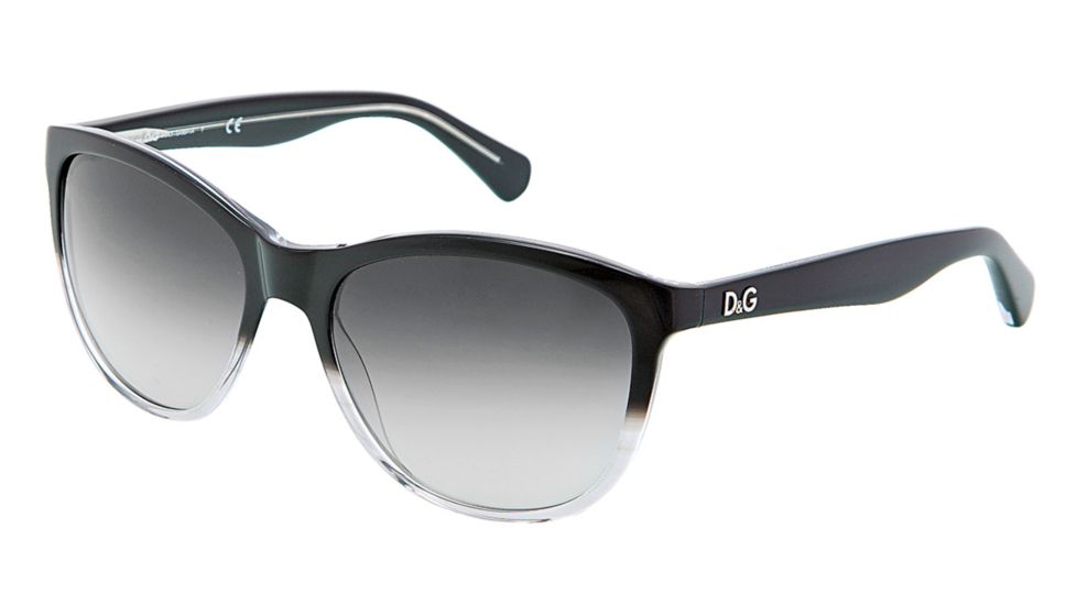 D&amp;G PLAYFUL CHIC DD3091 Sunglasses 26028G-5517 - Black Gradient Frame, Gradient Gray Lenses