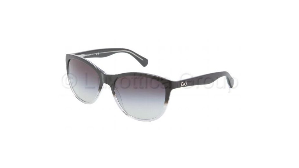 D&amp;G PLAYFUL CHIC DD3091 Progressive Prescription Sunglasses DD3091-26028G-5517 - Lens Diameter 55 mm, Frame Color Black Gradient
