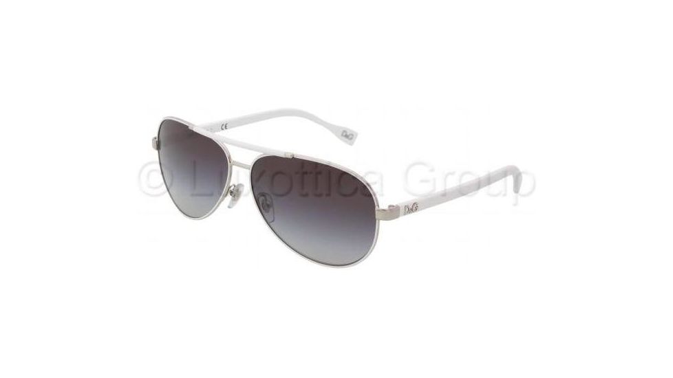 D&amp;G Sunglasses DD6078 062/8G-6112 - Silver Frame, Gray Gradient Lenses