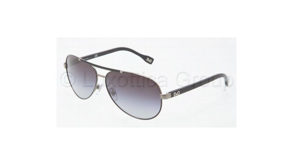 D&amp;G Sunglasses DD6078 079/8G-6112 - Gunmetal Frame, Gray Gradient Lenses