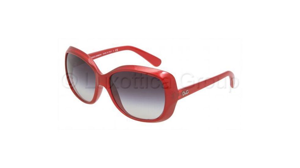 D&G Prescription Sunglasses DD8075  DD8075-18248G-5816 - Lens Diameter: 58 mm, Frame Color: Metal Red Transparent On Red