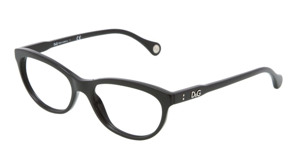 D&amp;G VIBRANT COLOURS DD1245 Progressive Prescription Eyeglasses 501-5116 - Black Frame