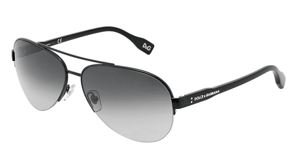 D&amp;G Vibrant colours DD6092 Sunglasses 064/8G-6114 - Black Frame, Gray Gradient Lenses