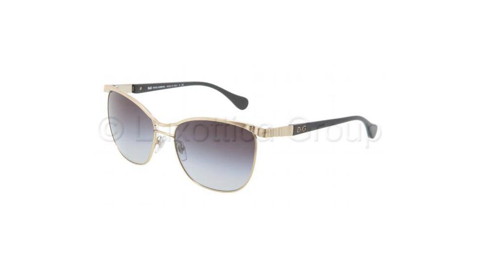D&G WAVE DETAIL DD6088 Sunglasses 11168G-5717 - Pale Gold Frame, Gray Gradient Lenses