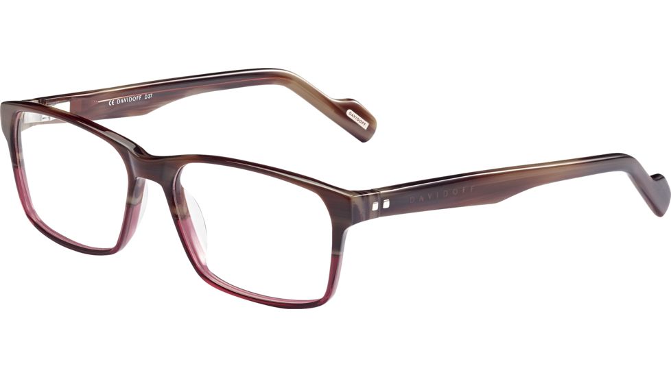 Davidoff 91047 Single Vision Prescription Eyeglasses, Brown Red Frame, 91047-4100SV