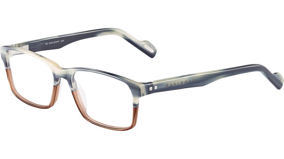 Davidoff 91047 Single Vision Prescription Eyeglasses, Grey Brown Frame, 91047-4098SV