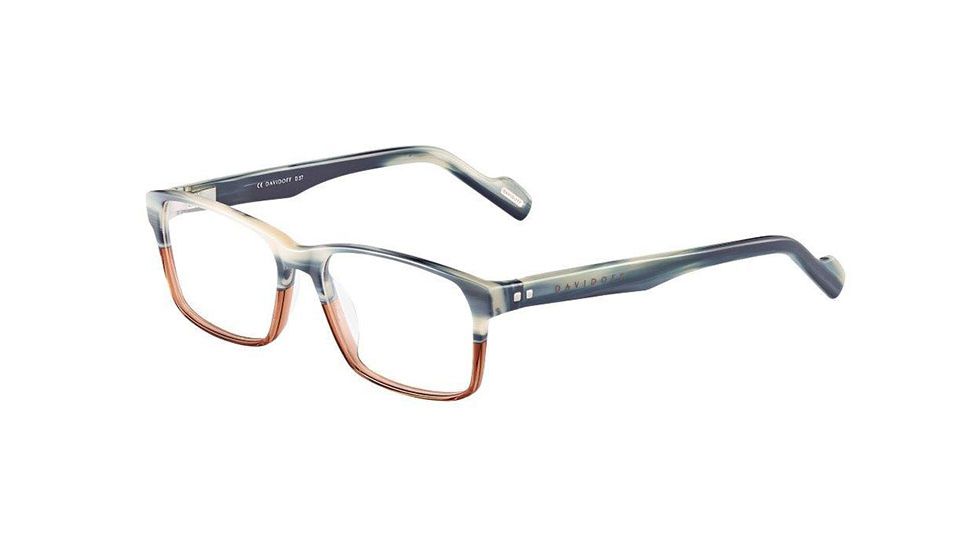 Davidoff 91047 Single Vision Prescription Eyeglasses, Brown Grey Frame, 91047-4099SV