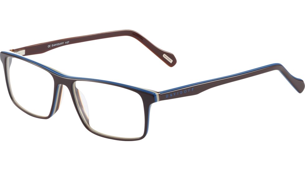 Davidoff 91055 Single Vision Prescription Eyeglasses, Dark Brown Frame, 91055-6966SV