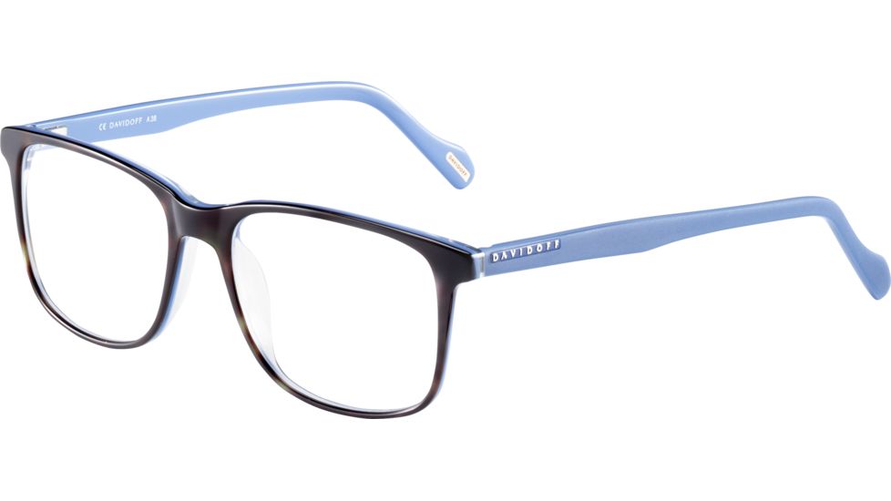 Davidoff 91060 Prescription Eyeglasses, Brown Havana Blue Frame, 91060-4281