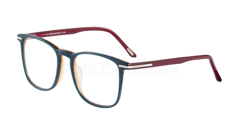 Davidoff 91070 Single Vision Prescription Eyeglasses, Orange Petrol Frame, 91070-4150SV