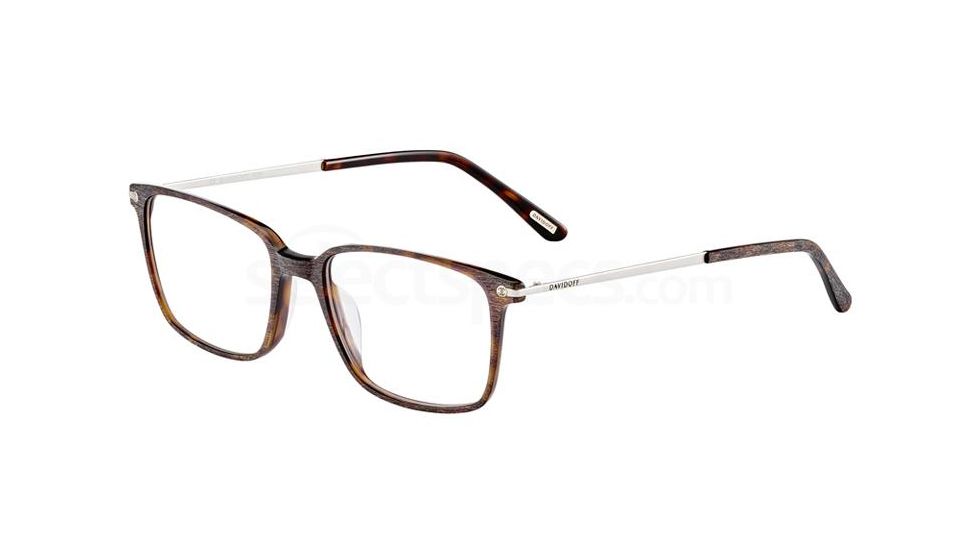Davidoff 92026 Single Vision Prescription Eyeglasses, Dark Brown Havana Brushed Frame, 92026-8940SV