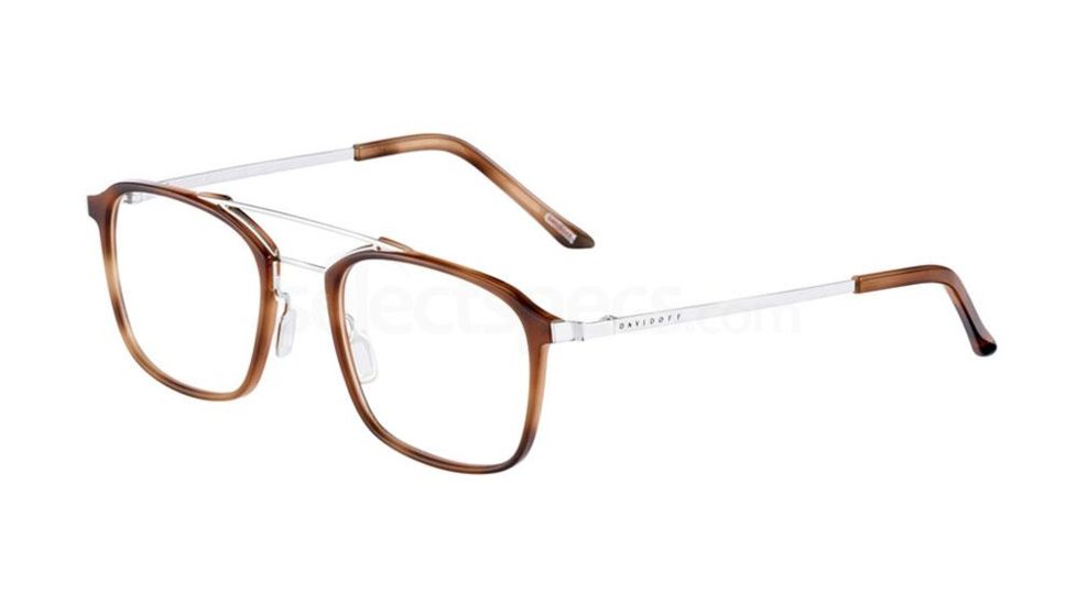 Davidoff 92034 Single Vision Prescription Eyeglasses, Brown Havana Frame, 92034-4386SV