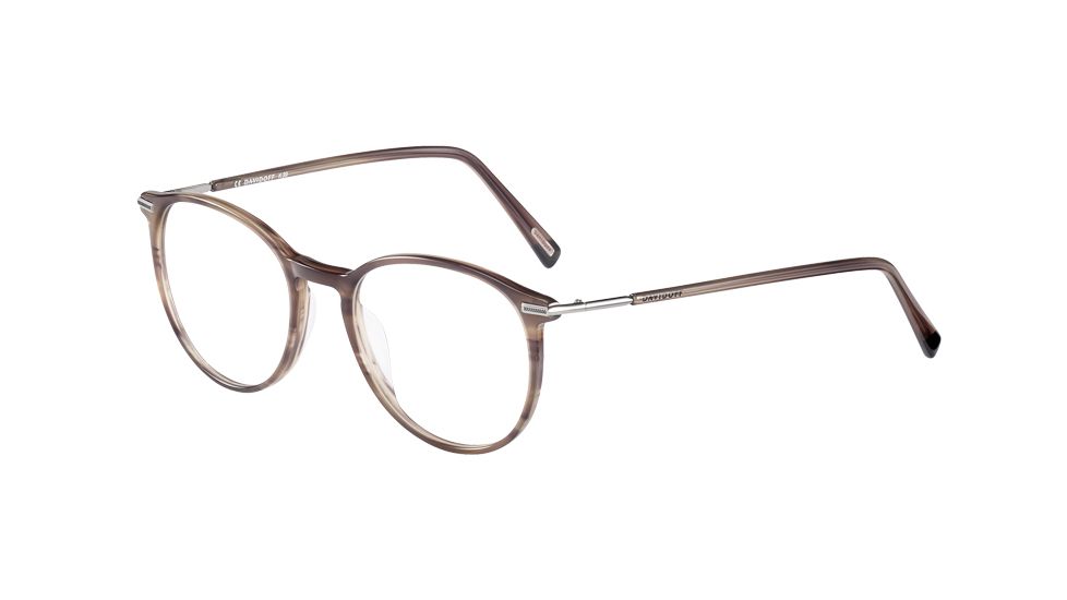 Davidoff 92036 Single Vision Prescription Eyeglasses, Brown Structure Frame, 92036-6397SV
