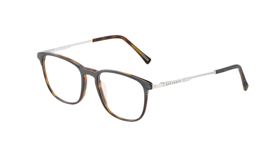 Davidoff 92042 Single Vision Prescription Eyeglasses, Black/Grey Frame, 92042-6850SV