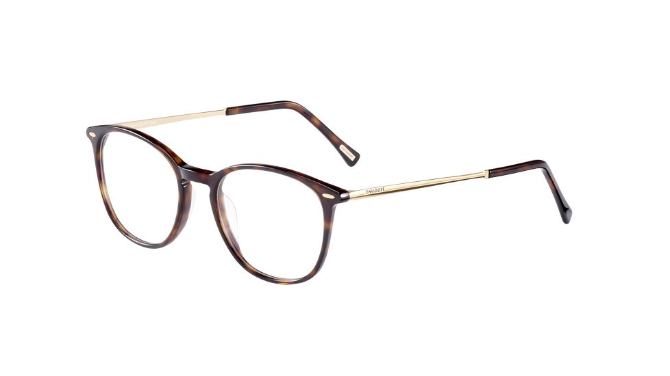 Davidoff 92043 Single Vision Prescription Eyeglasses, Dark Brown Havana Frame, 92043-8940SV
