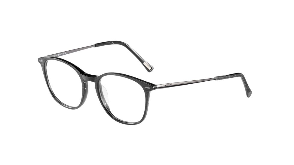 Davidoff 92043 Single Vision Prescription Eyeglasses, Grey Wood Structure Frame, 92043-6472SV