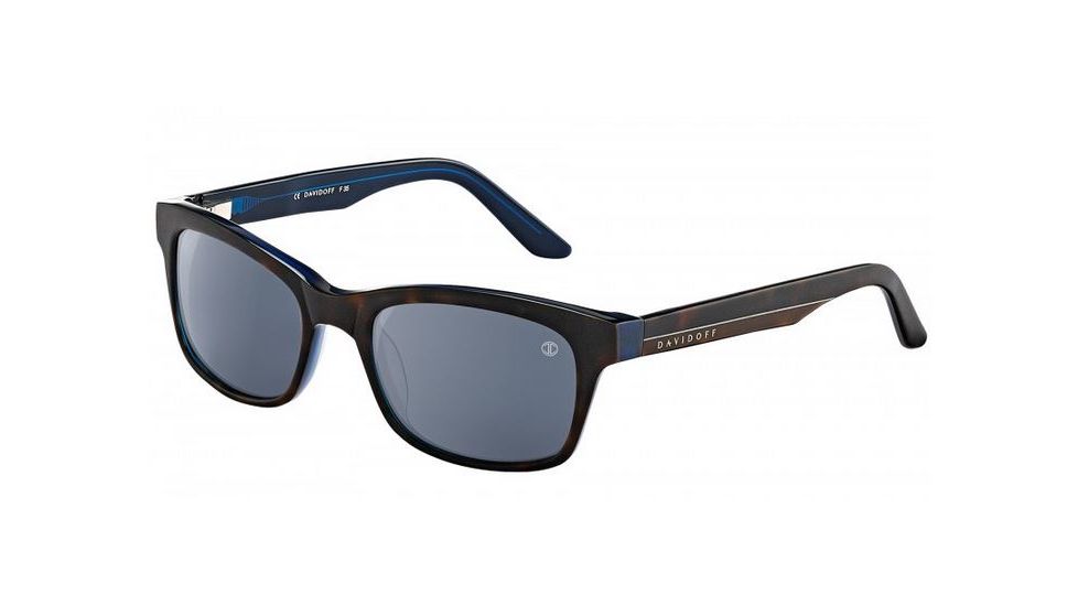 Davidoff 97124 Sunglasses, Brown Frame, Grey/Blue W/ Silver Mirror Lens-97124-6604