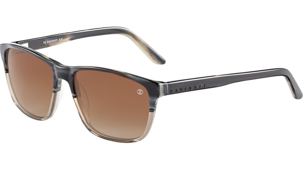 Davidoff 97133 Progressive Prescription Sunglasses, Beige Grey Frame, Polarized, 97133-4138PR