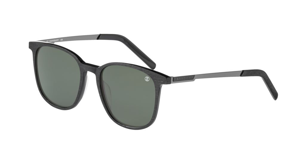 Davidoff 97212 Bifocal Prescription Sunglasses, Black Brushed Frame, Polarized, 97212-8840BI