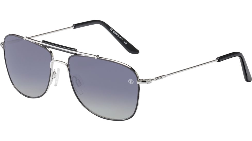 Davidoff 97345 Bifocal Prescription Sunglasses, Anthracite On Silver Frame, Polarized, 97345-650BI