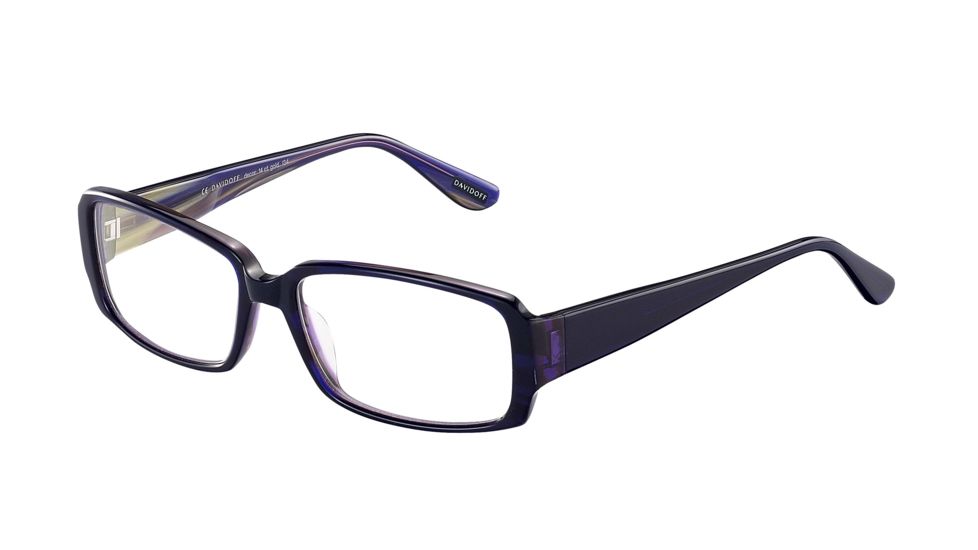 Davidoff 91500 Single Vision Prescription Eyeglasses - Black Frame and Clear Lens 91500-6302SV