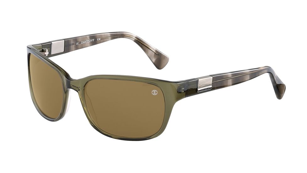 Davidoff 97118 Single Vision Prescription Sunglasses - Green Frame and Brown Lens 97118-6286SV