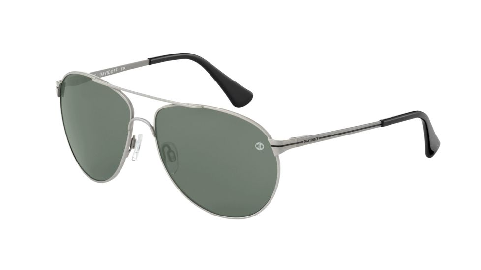 Davidoff 97330 Progressive Prescription Sunglasses - Silver Frame and Grey Green Lens 97330-110PR