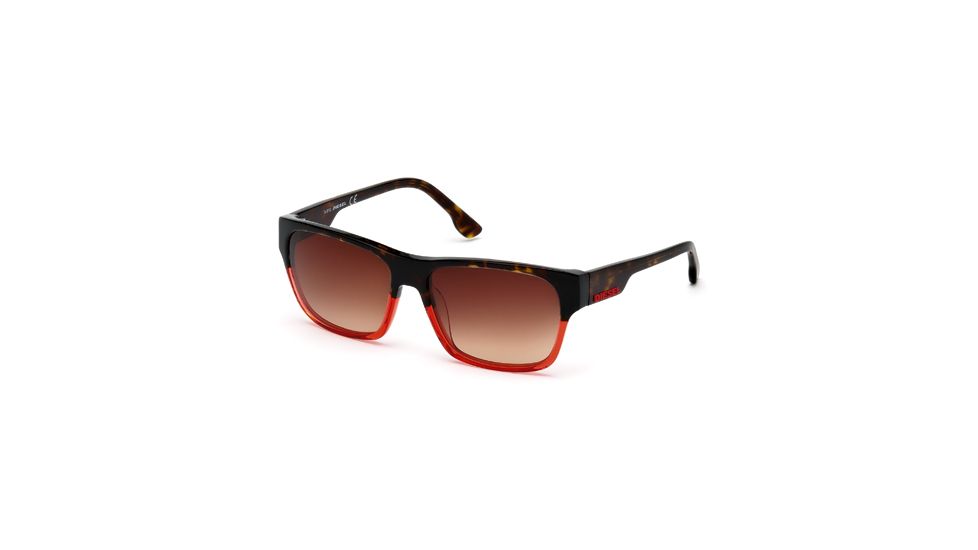 Diesel DL0012 Sunglasses - Orange Frame Color, Gradient Brown Lens Color