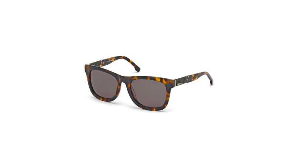 Diesel DL0050 Sunglasses - Dark Brown Frame Color, Green Lens Color