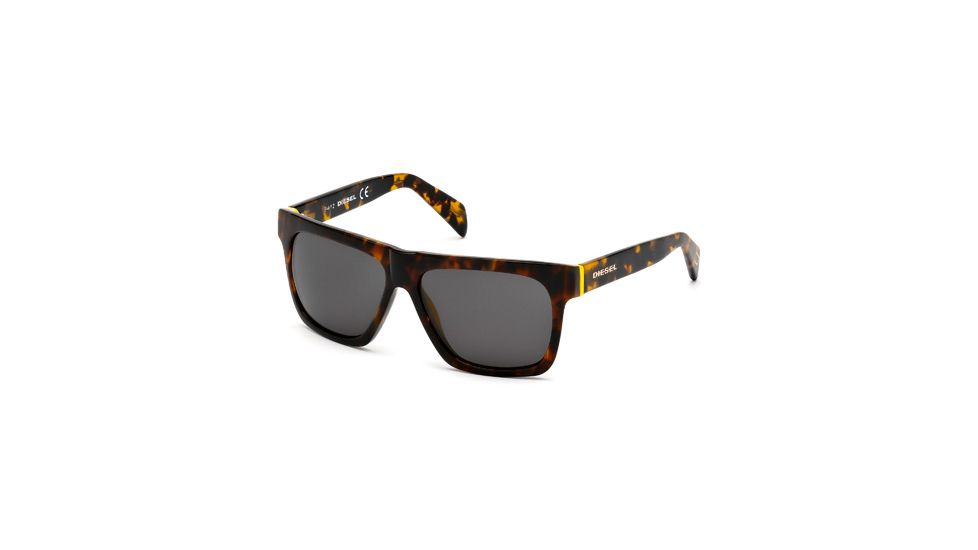 Diesel DL0072 Sunglasses - Havana Frame Color, Smoke Lens Color