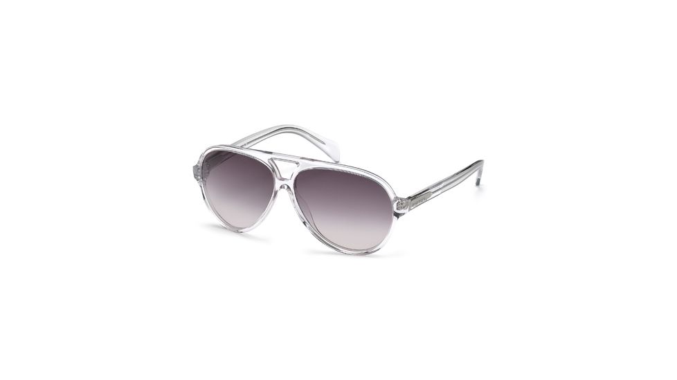 Diesel DL0075 Sunglasses - Crystal Frame Color, Gradient Smoke Lens Color