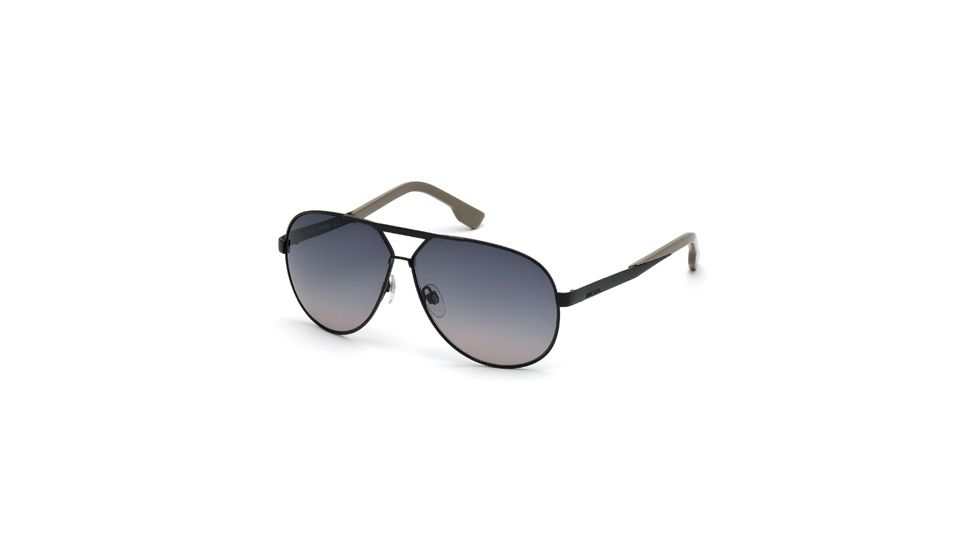 Diesel DL0078 Sunglasses - Matte Black Frame Color, Gradient Smoke Lens Color