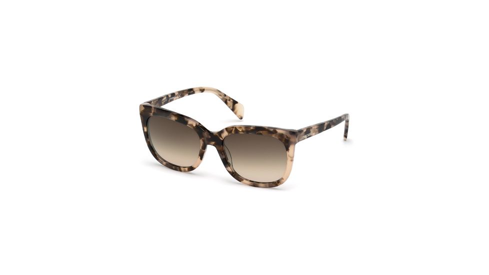 Diesel DL0084 Sunglasses - Coloured Havana Frame Color, Gradient Brown Lens Color