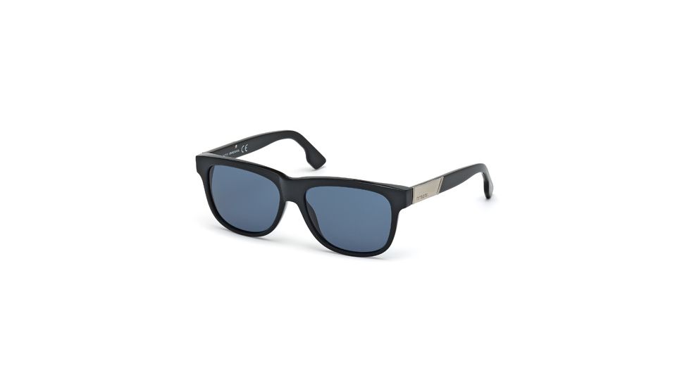 Diesel DL0085 Sunglasses - Shiny Black Frame Color, Blue Lens Color
