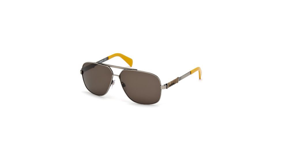 Diesel DL0088 Sunglasses - Shiny Gun Metal Frame Color, Roviex Lens Color