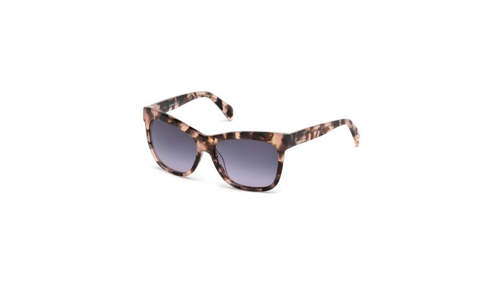 Diesel DL0101 Sunglasses - Coloured Havana Frame Color, Gradient Blue Lens Color