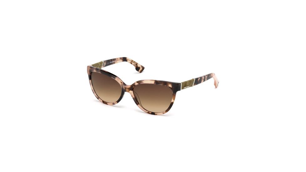 Diesel DL0102 Sunglasses - Coloured Havana Frame Color, Gradient Lens Color