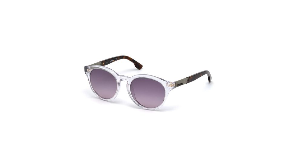 Diesel DL0115 Sunglasses - Crystal Frame Color, Gradient Smoke Lens Color