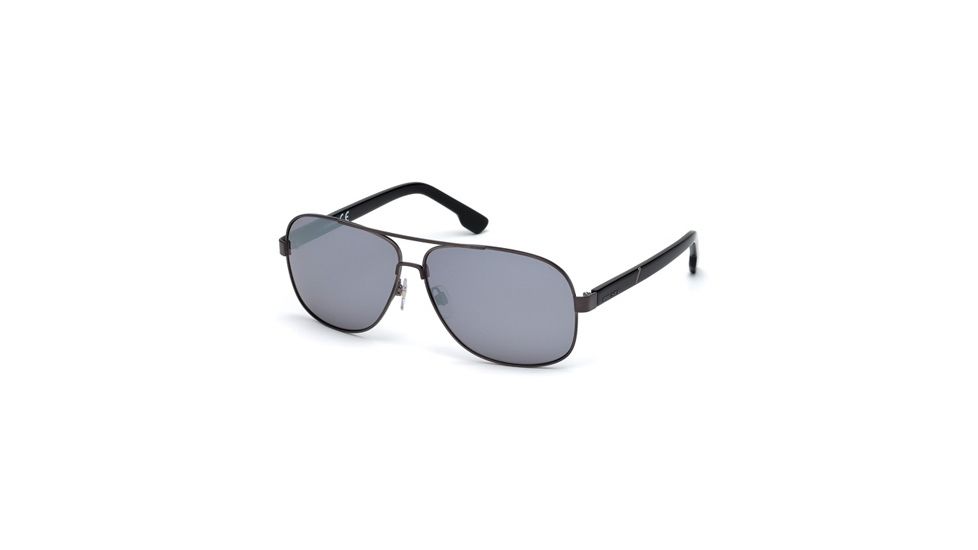 Diesel DL0125 Sunglasses - Black Frame Color, Smoke Mirror Lens Color