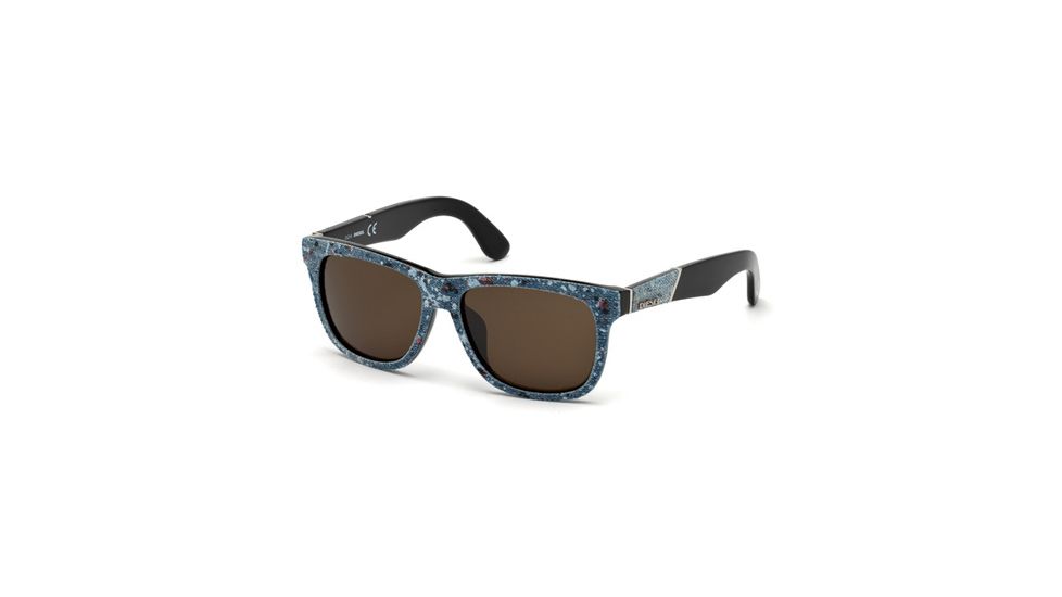 Diesel DL0140 Sunglasses - Black Frame Color, Brown Lens Color