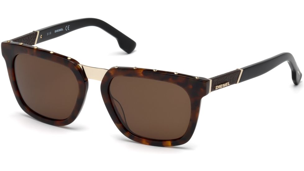Diesel DL0212 Sunglasses - Dark Havana Frame Color