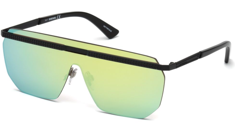 Diesel DL0259 Sunglasses - Green Mirror Lens Color